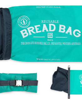 Onya reusable bread bag - aqua