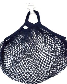 cotton string bag short handle navy