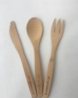 reusable bamboo cutlery set
