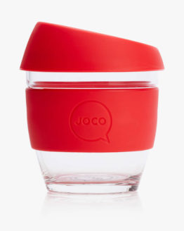 Joco Glass Reusable Coffee Cup 8oz Red