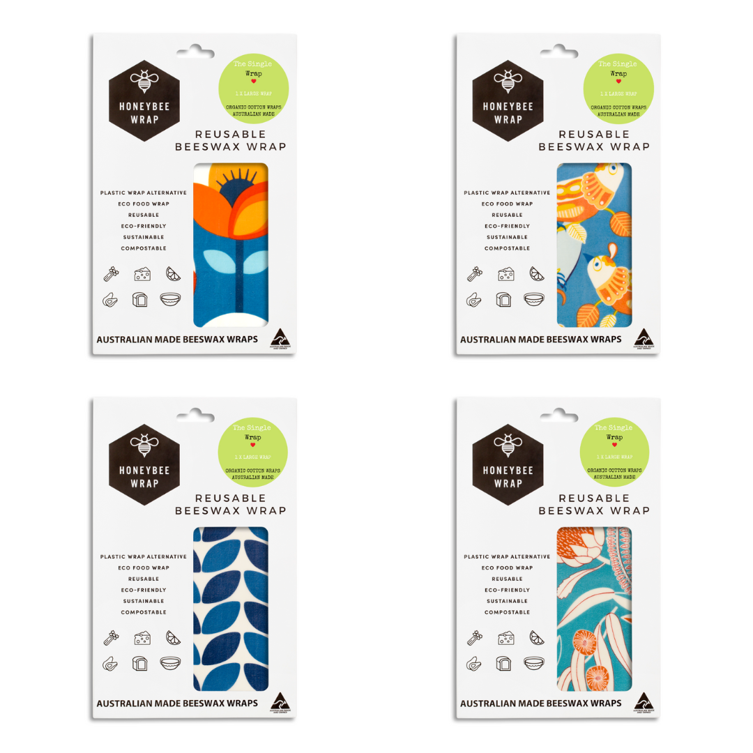 Australian Range Large Honeybee Beeswax Wrap