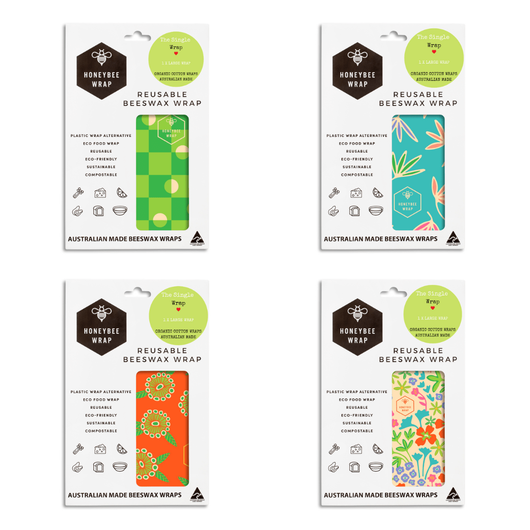 Large Honeybee Beeswax Wrap Flower Range